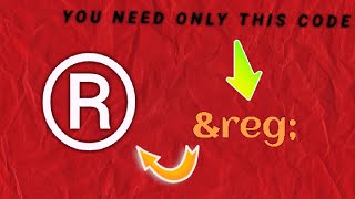 TRADEMARK SYMBOL IN HTML@EMECHICODE
