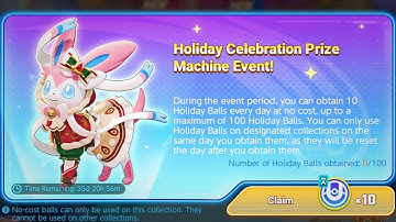 All the Rewards you can get with 100 Holiday Balls Prize Machine - Pokémon Unite