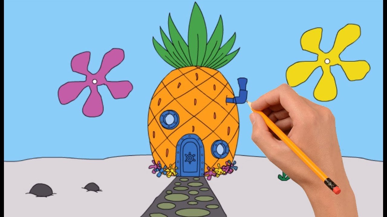 Spongebob House Drawing