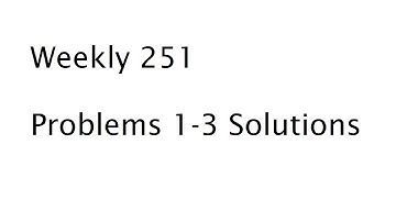 Weekly 251 Leetcode Contest Problems 1-3 Solutions