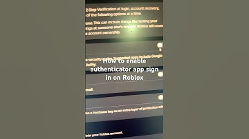 How to enable authenticator app sign in on Roblox