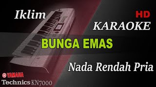 BUNGA EMAS - IKLIM SALEEM ( NADA RENDAH PRIA ) || KARAOKE