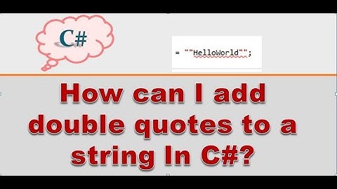 How can I add double quotes to a string In C# | #coding ,#csharp
