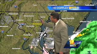 Mostly cloudy conditions, flurries ending
