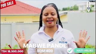 A Plot for Sale: Jipatie Kiwanja Chenye Hati, Mabwepande, Dar Es Salaam.