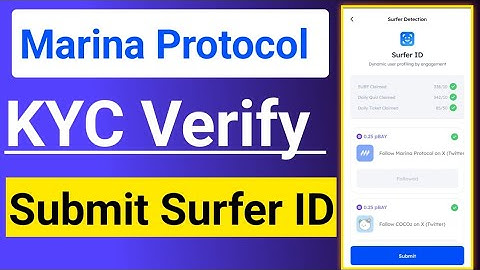 Marina Protocol Submit Surfer ID|| Marina Protocol KYC Verification|| Marina Protocol