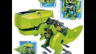 t  rex robot solar power kit dinosaurio sin baterias video