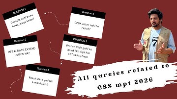 Queries regarding CSS-MPT 2026 | All problems addressed | Watch this video before 25 August 