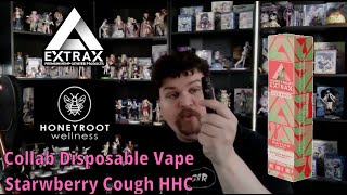 Delta Extrax / Honeyroot Wellness Collab - Triple HHC Blend - Strawberry Caugh Sativa Disposable 2G