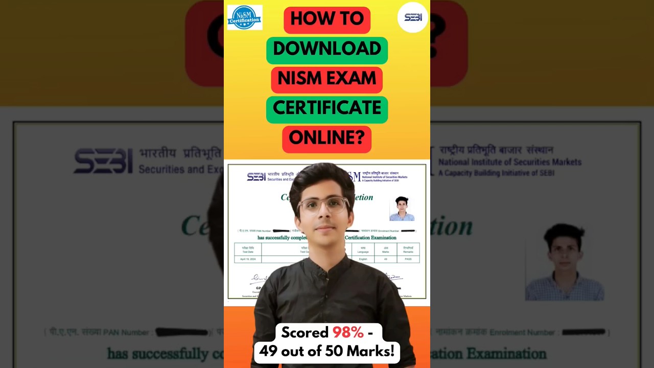How To Download NISM Exam Certificate Online? #nismcourse #nism #nismexampreparation