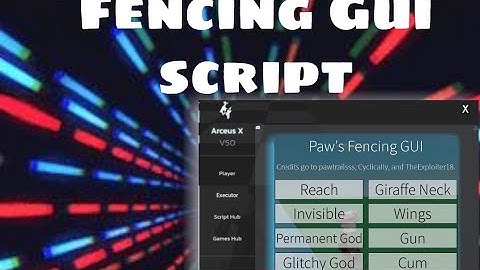 Arceus X Roblox Fencing Gui Script