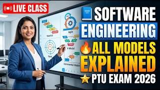 PTU Software Engineering All Models Explained LIVE | Waterfall, Agile, Spiral  #live #livestream