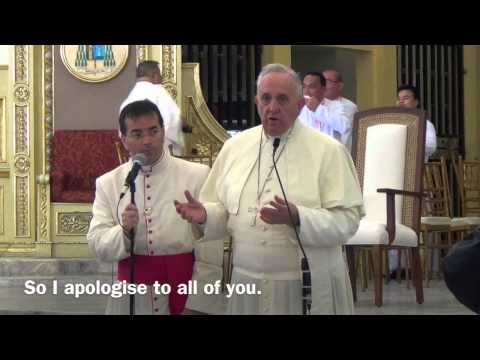 Pope Francis apologizes to Leyte folk for cutting short his trip