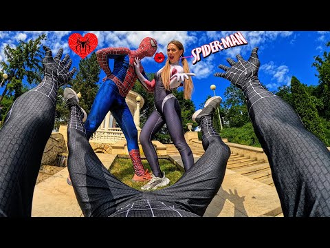 SPIDER-MAN SAVES SPIDER-MAN FROM CRAZY GIRL IN LOVE (Love Story with Spider-Man in Real Life)