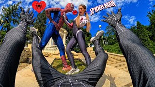 SPIDERMAN SAVES SPIDERMAN FROM CRAZY GIRL IN LOVE (Love Story with SpiderMan in Real Life)