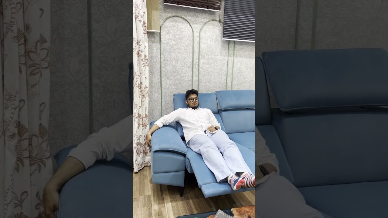 sofa|Recliner sofa|An exclusive piece with your adjustable comfort seating given 2 seperate motors..