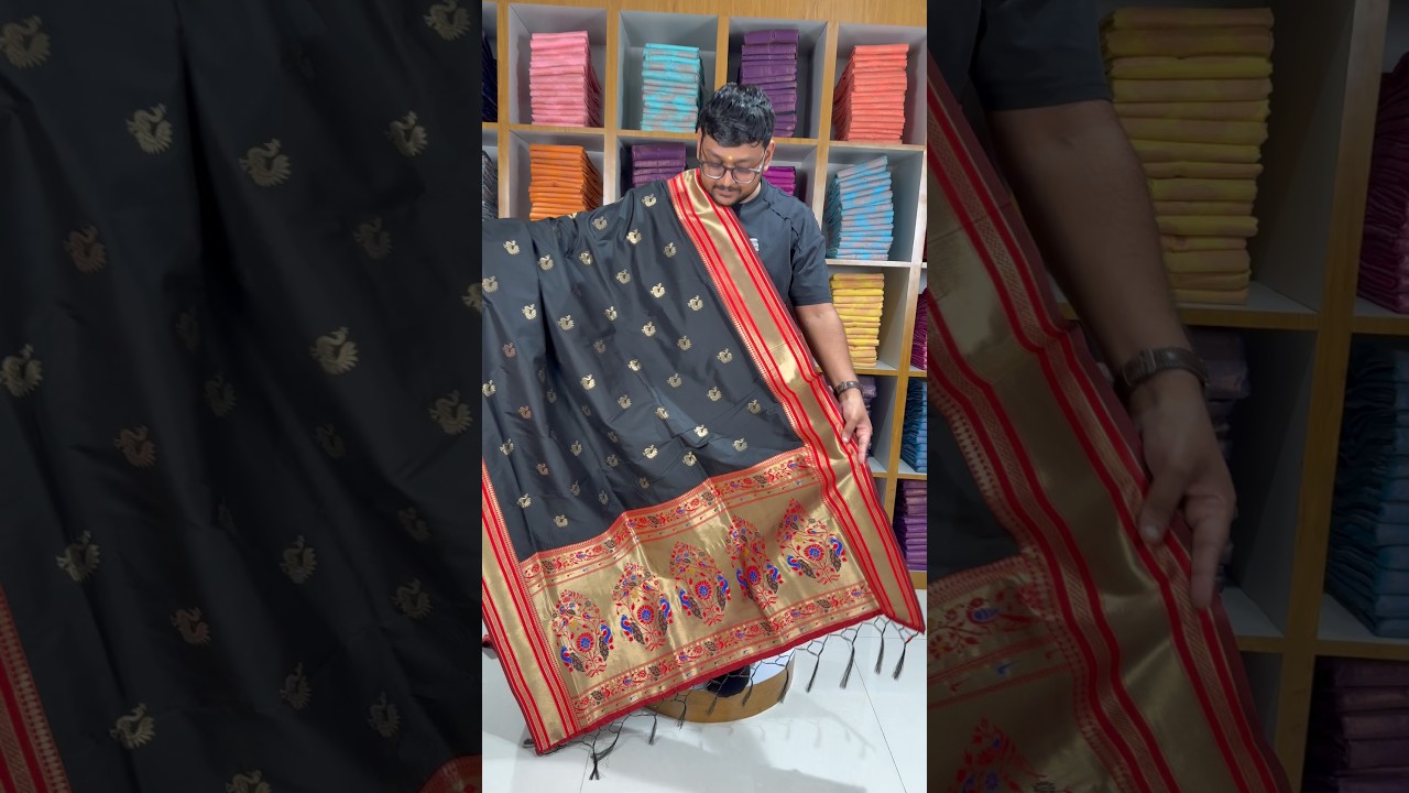 Traditional Paithani Kadiyal Border Saree