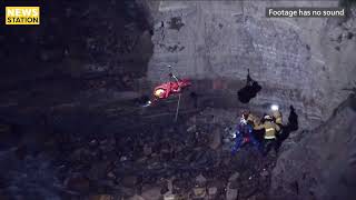 Air rescue after man falls from cliff in LA