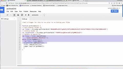 Curriculum Mapping: Archiving Strategy