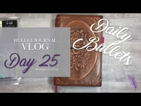 Daily Bullets - Bullet Journal Vlog Day 25 - Getting Back to Normal - February 10, 2018 daily vlogs