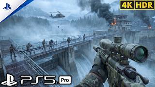 (PS5) Gora Dam - The Best Sniper Mission | Realistic Gameplay [4K60FPS] Call of Duty screenshot 4