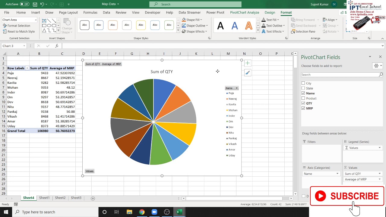 How Can Create Pie Chart in Pivot Table - Rahul tomer Problem Solution