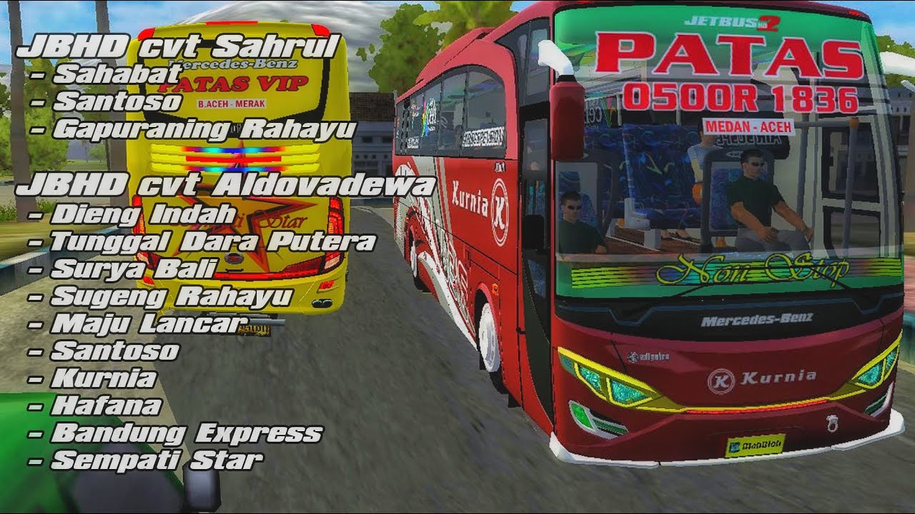 13 Livery  Update Bussid  Mod bus JBHD cvt Sahrul 