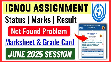 IGNOU June 2025 Assignment Status Not Found Problem | IGNOU Enrollment Not Found Problem Solution