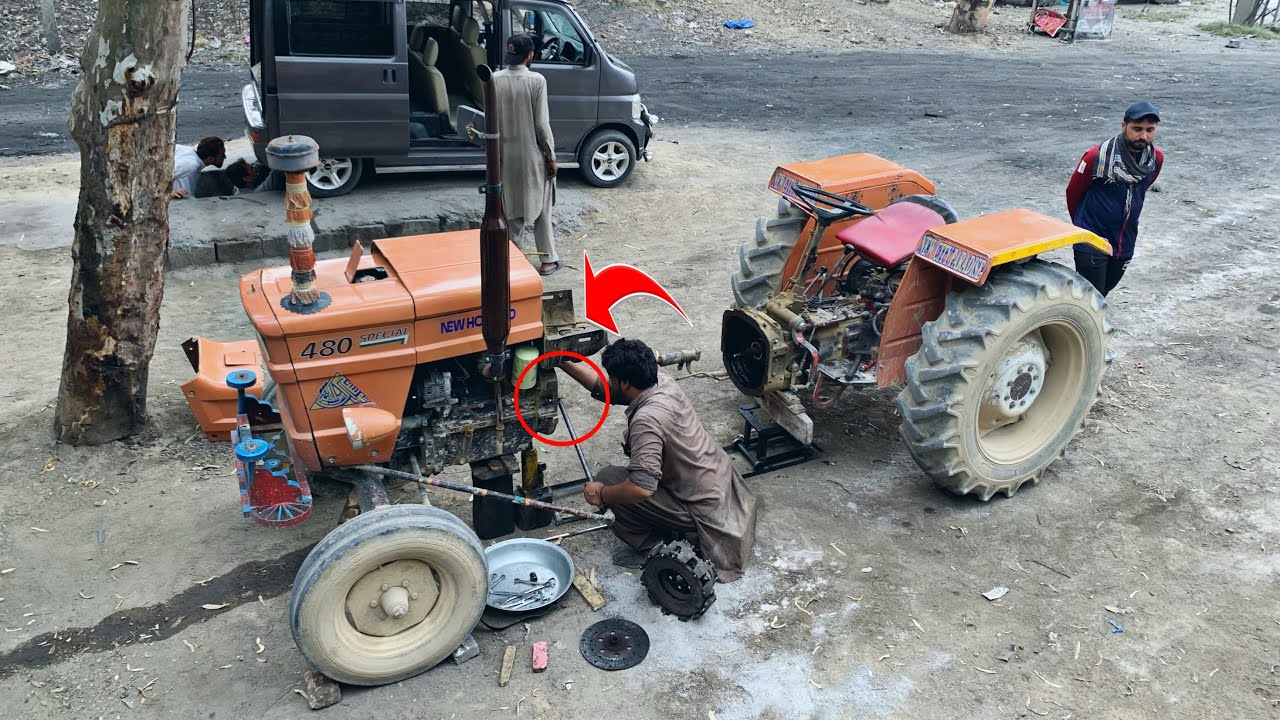 Fiat Tractor Clutch plate repairing & engine seal replacemnet  #tractor #engine #sealreplacement