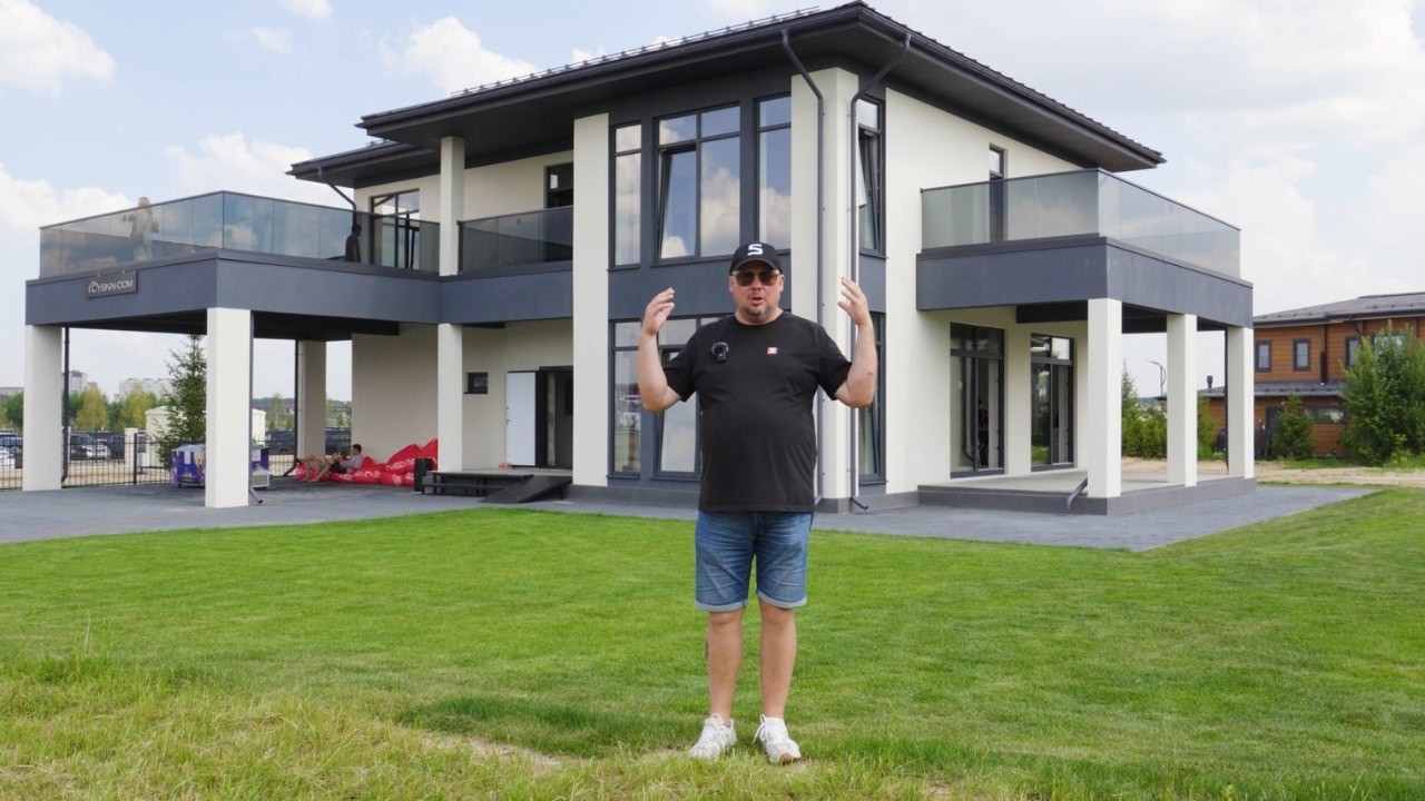 Дом SKN с комбинированным остеклением #schtandart #штандарт #окна #остеклениедомов #заводокон