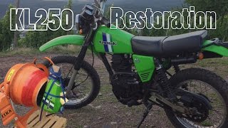 Kawasaki KL250 restoration, fuel tank derust