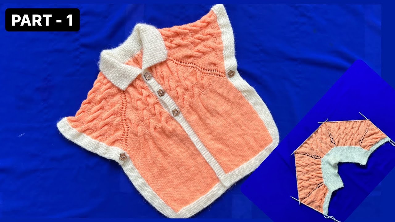 New unique poncho style sweater knitting for 3 to 6 year old|Knit Poncho|Part-1|Woolen Tutorial#99
