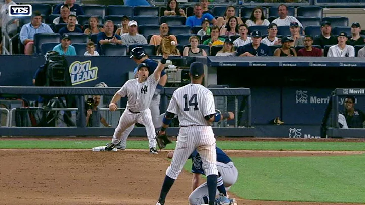 TB@NYY: Mahtook safe at first after call overturned