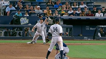 TB@NYY: Mahtook safe at first after call overturned