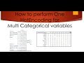 One Hot Encoding for Multi Categorical Features π