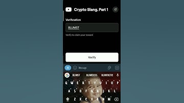 Crypto Slang. part 1  code today. Blum code #blum #code #viralvideo