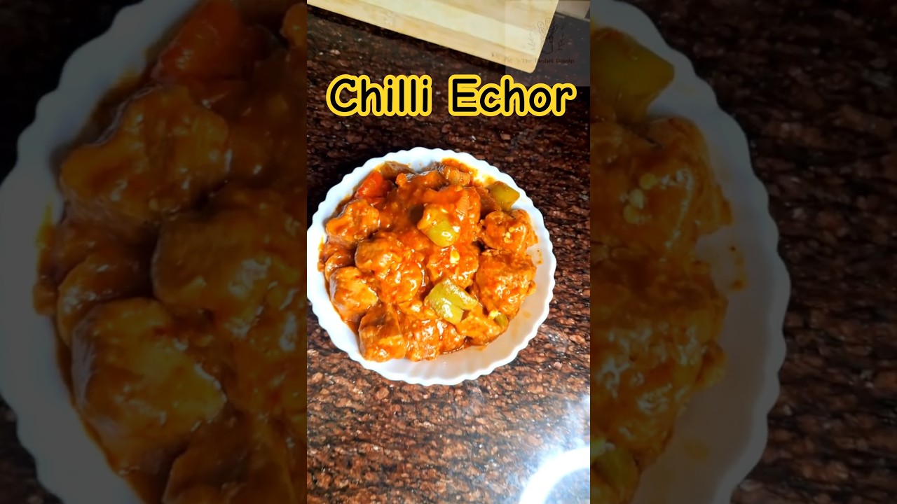 Chilli Echor | Indo-Chinese Style Spicy Chilli Jackfruit 🌶️🔥 | চিলি এঁচোড় #shorts #cooking #recipe