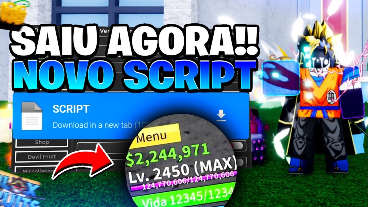 BloxFruits mas USANDO SCRIPT EM VÍDEO E ATÉ O NÍVEL MAX