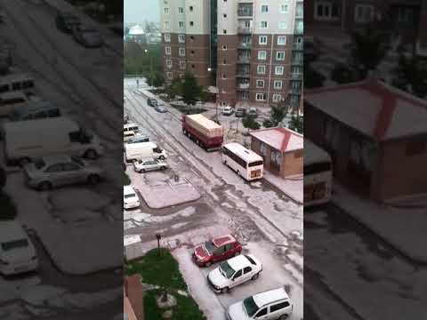 Adana'da Dolu yağışı inanılmaz