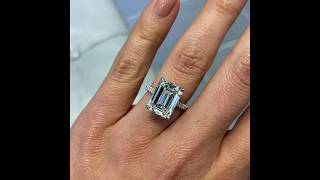 5.78 ct Emerald Cut Diamond Engagement Ring