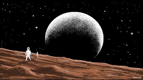 The Astronauts Drawing | How to Draw in Ms Paint | drawing in paint in computer | scenery drawing