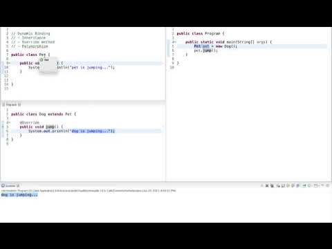 Java Tutorial: Dynamic Binding - YouTube
