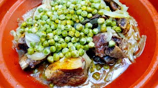 Tajine meat with peas | طاجين اللحم بالبزلاء