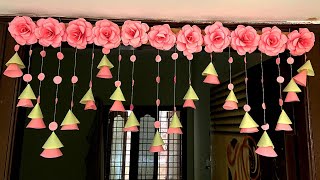 Door Toran Decoration Ideas | Easy Door Hanging Toran making at Home / easy wall decor