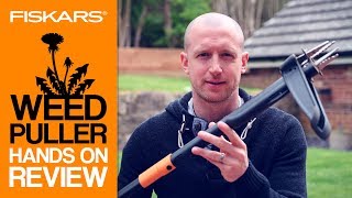 REMOVE WEEDS QUICKLY & EASILY: Fiskars Xact Weed Puller  HandsOn Review | Gardening | Weed Removal