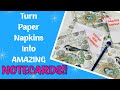 QUICK LOW-COST CRAFT! easy way to use PAPER NAPKINS! diy notecards!!