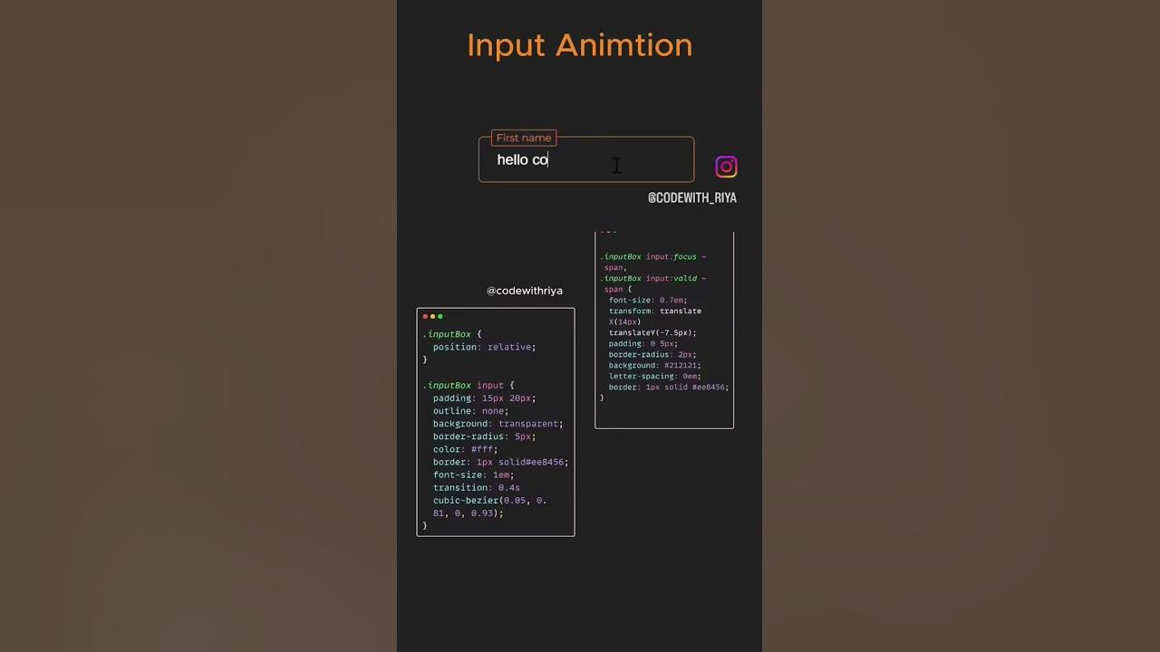 awesome input animation in html css - YouTube