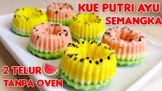 Cara Membuat Kue Semangka 🍉|| Putu Ayu Semangka (Bolu Kukus 2 Telur)