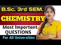 B.Sc. 3rd Semester Chemistry || Important Questions || With Solutions | DDU, SU, Mgkvp, Csjmu