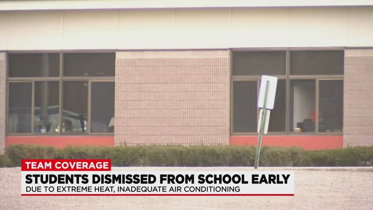 Several school districts dismiss school early due to hot weather - YouTube